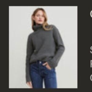 Jenni Kayne, Cashmere Turtleneck, Gray, Small